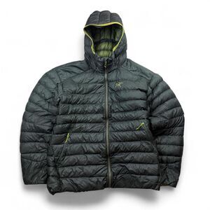 Arc'teryx Down Puffer Jacket Olive Green Hooded Men's Size XL